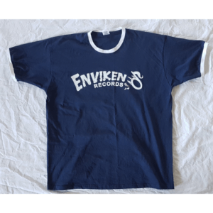 Enviken Records ringer T-shirt blue